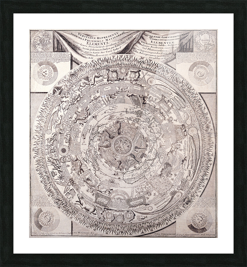 Old Map 107 Picture Frame print