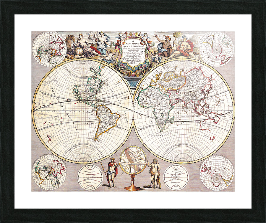 Old Map 103 Picture Frame print