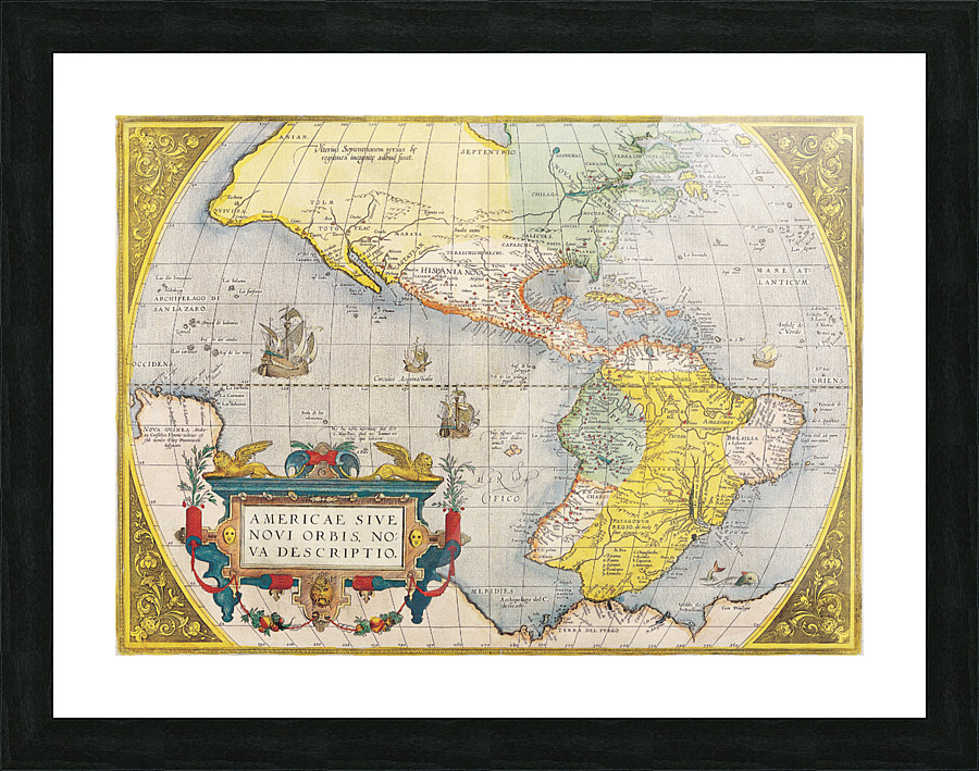 Old Map 99 Picture Frame print