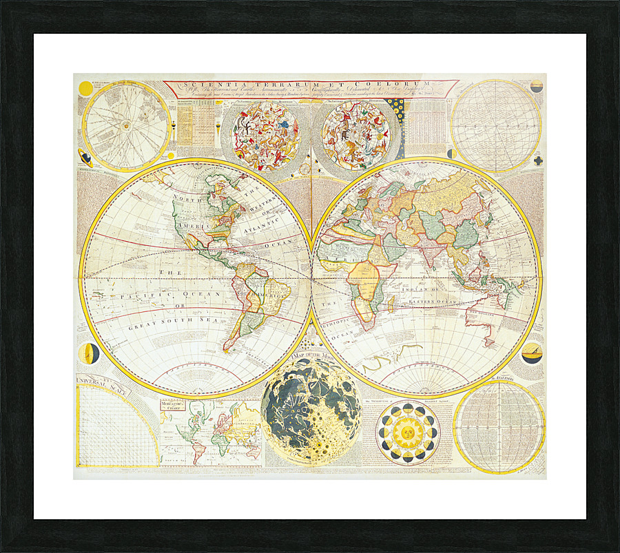 Old Map 81 Picture Frame print