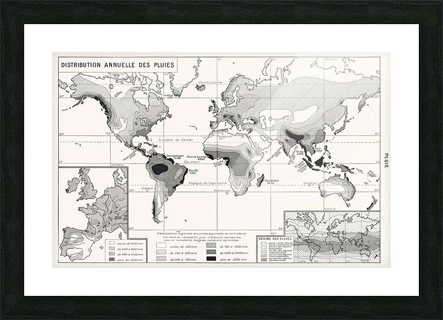 Vintage Maps  3 Picture Frame print