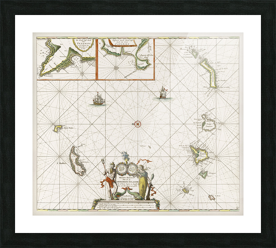 Vintage Maps  47 Picture Frame print