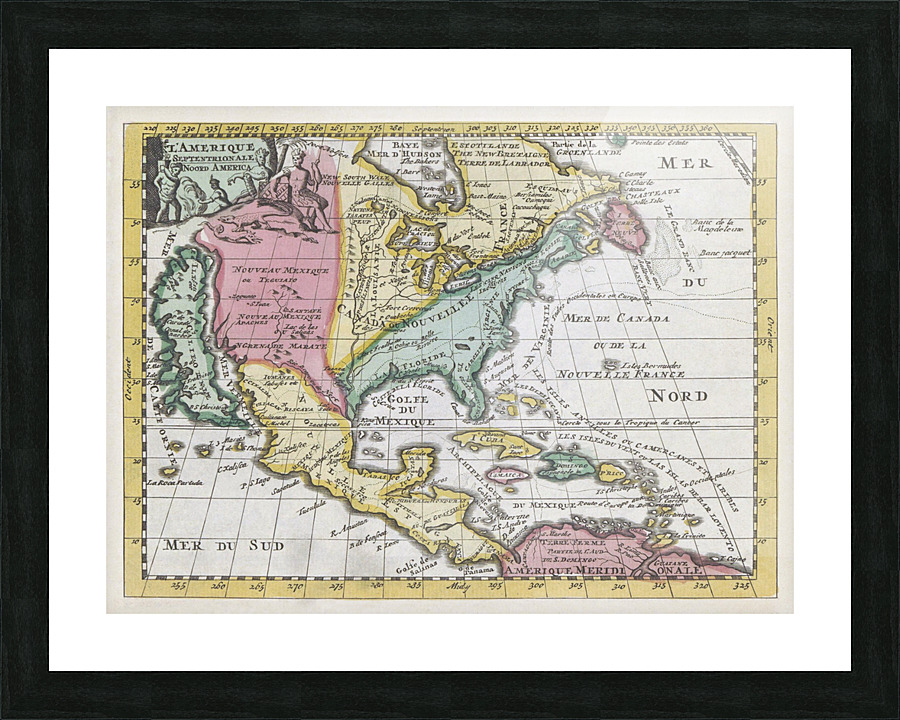 Vintage Maps  28 Picture Frame print