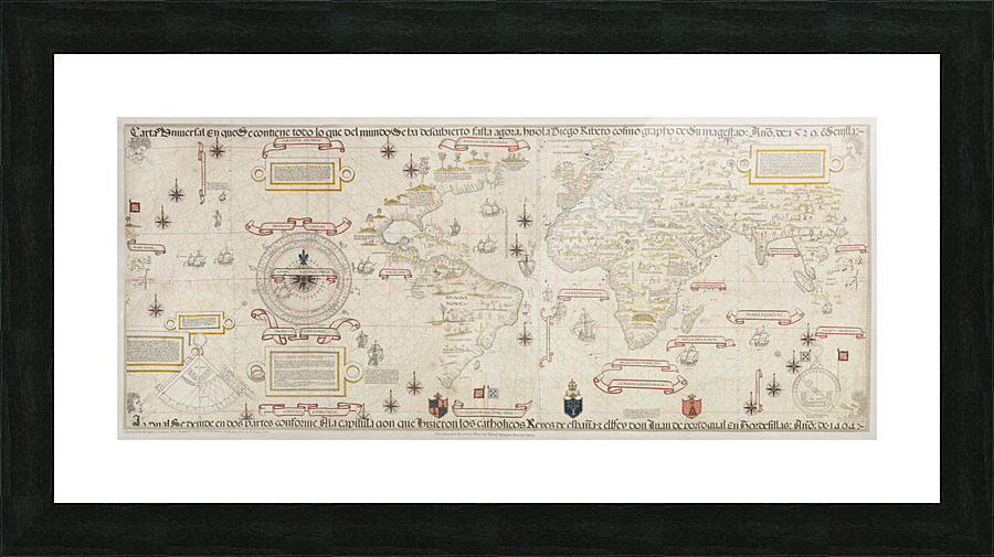 Vintage Maps  40 Picture Frame print
