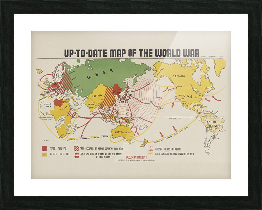 Vintage Maps  42 Picture Frame print