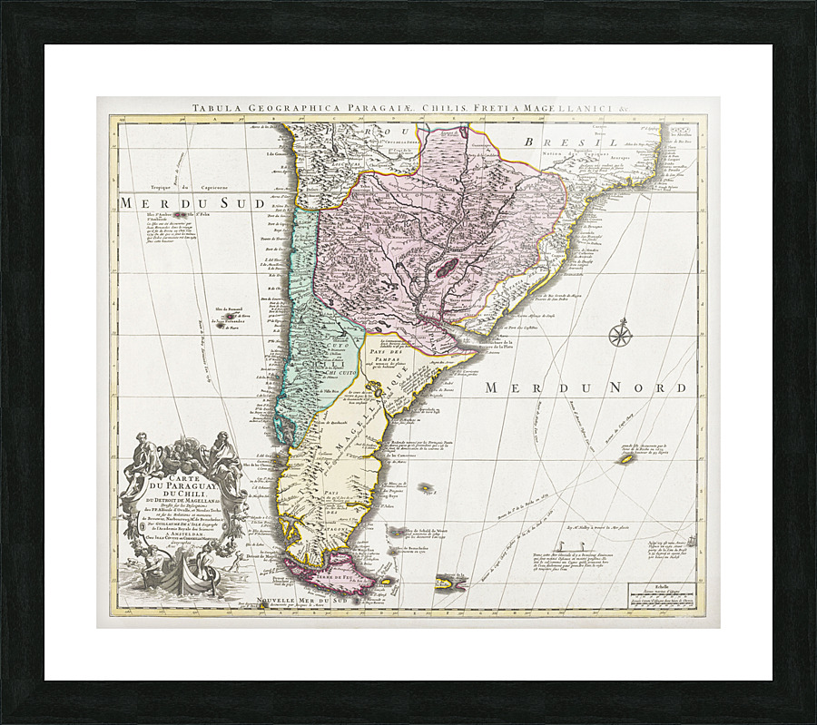 Vintage Maps  25 Picture Frame print