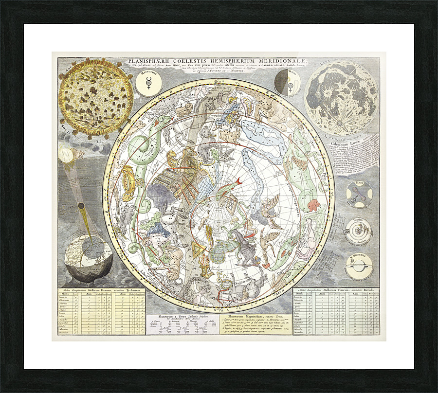 Vintage Maps  33 Picture Frame print