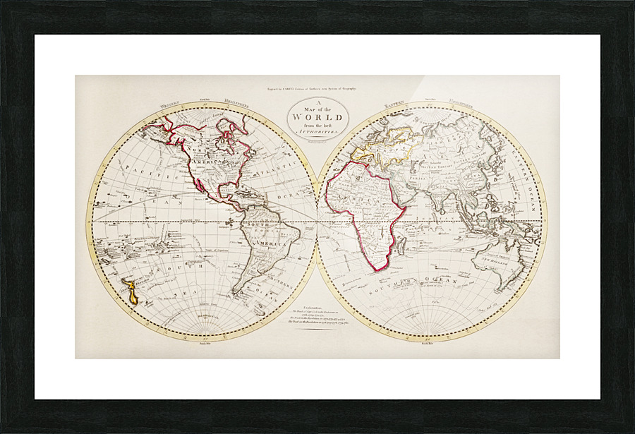 Vintage Maps  49 Picture Frame print