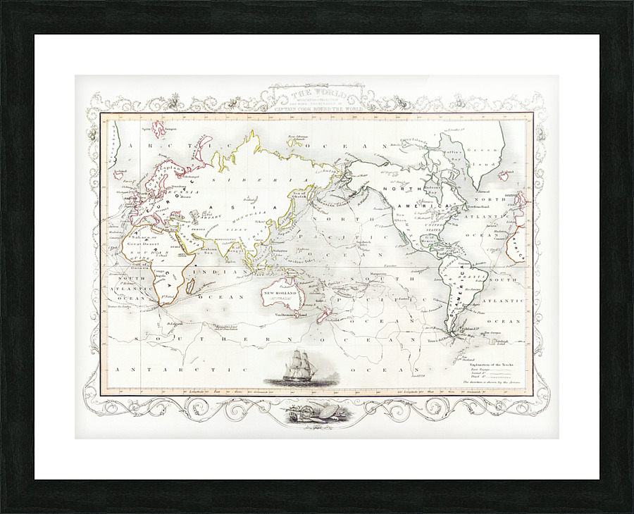 Vintage Maps  6 Picture Frame print