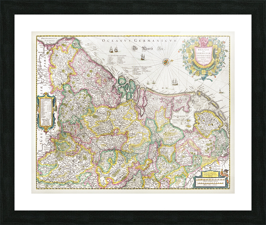 Vintage Maps  32 Picture Frame print