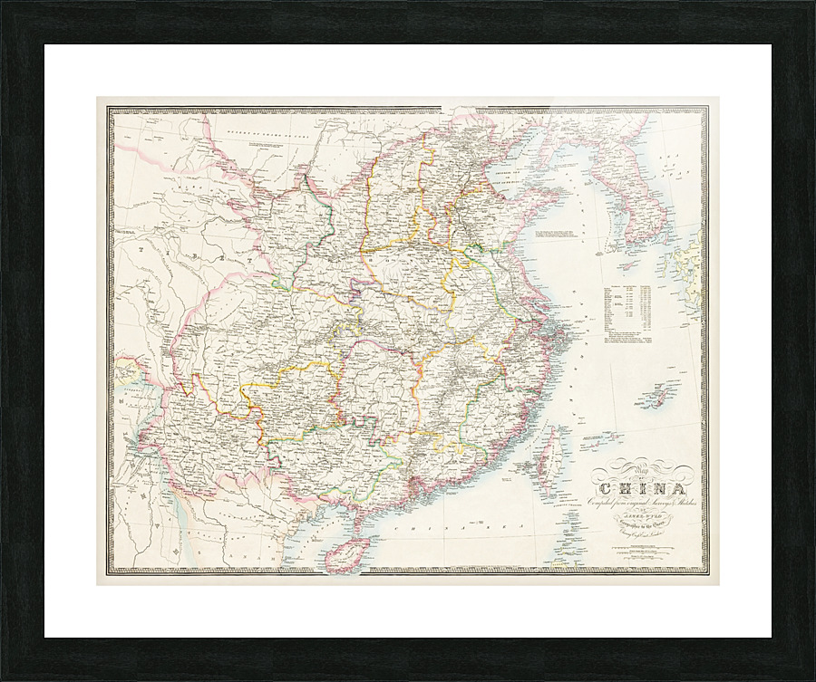 Vintage Maps  38 Picture Frame print