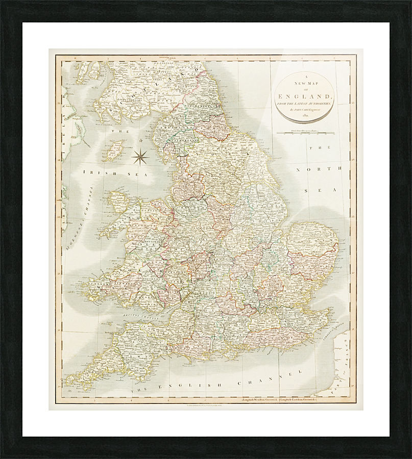 Vintage Maps  50 Picture Frame print