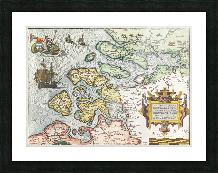 Vintage Maps  26 Picture Frame print