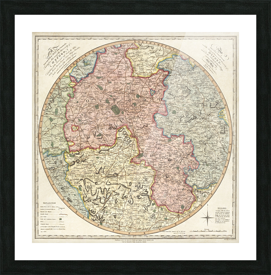 Vintage Maps  41 Picture Frame print