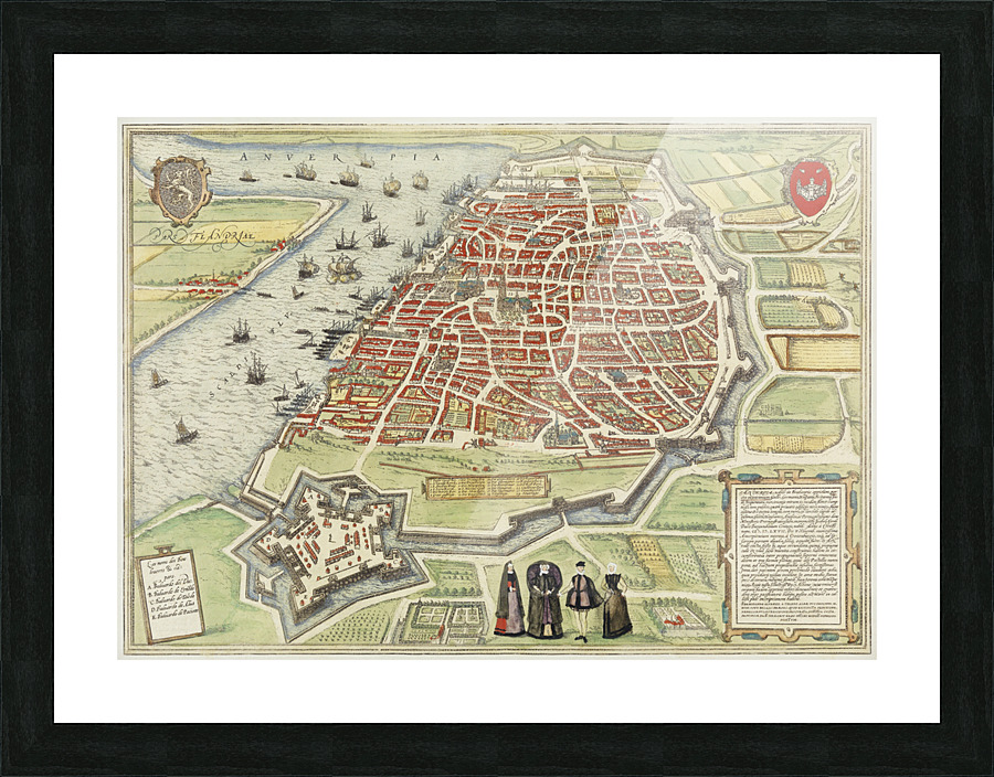 Vintage Maps  10 Picture Frame print