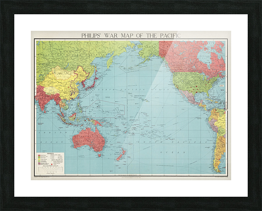 Vintage Maps  48 Picture Frame print