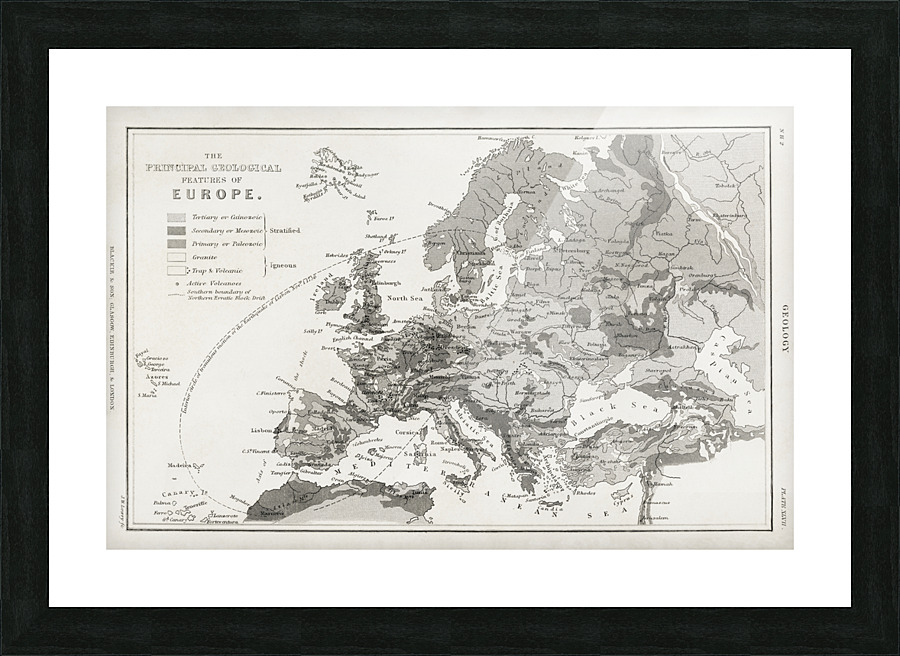 Vintage Maps  1 Picture Frame print