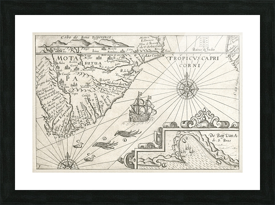 Vintage Maps  36 Picture Frame print