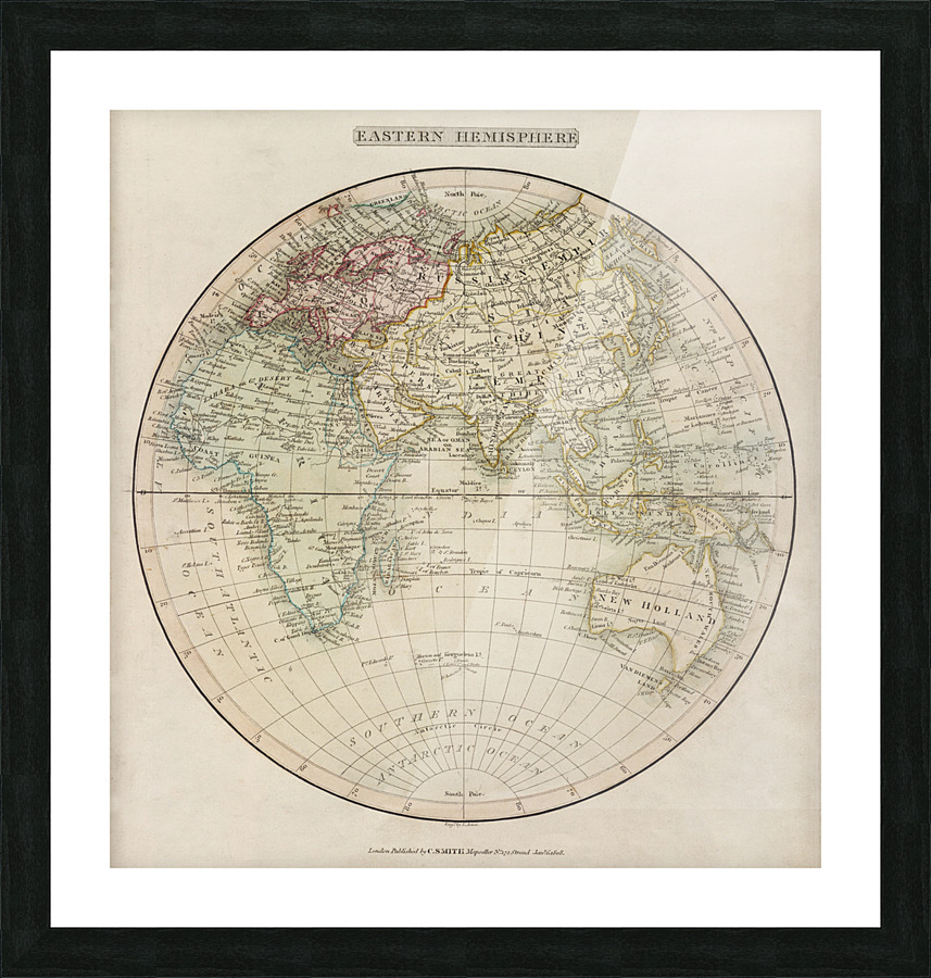 Vintage Maps  17 Picture Frame print