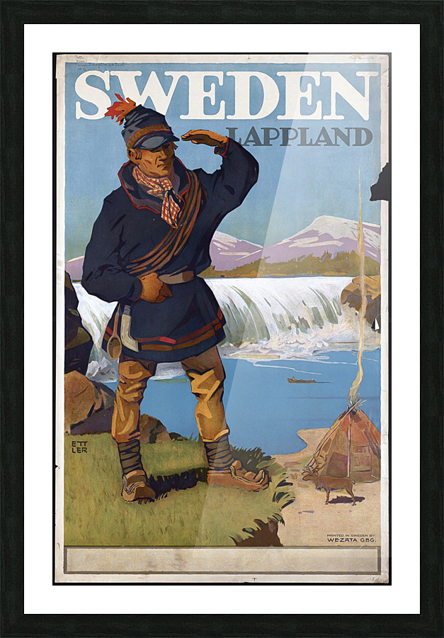 travel poster  4 Picture Frame print