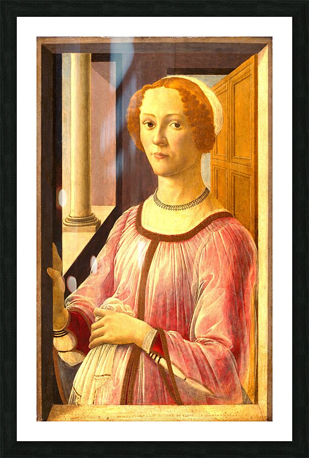 Sandro Botticelli 1445 1510  Portrait of Smeralda Bandinelli 1475 Picture Frame print