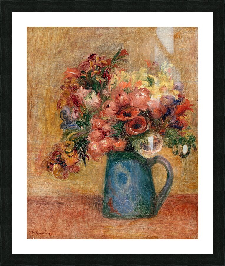 Pierre Auguste Renoir 1841 1919 Vase of Flowers Vase de fleurs  1889 Picture Frame print