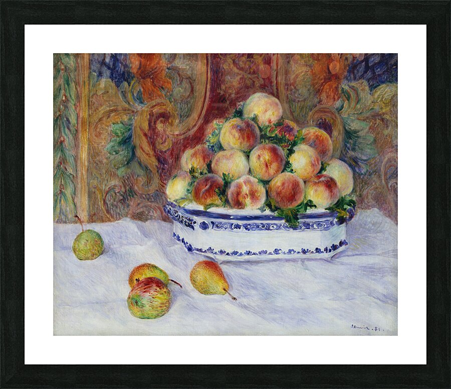 Pierre Auguste Renoir 1841 1919 Still Life with Peaches 1881 Picture Frame print