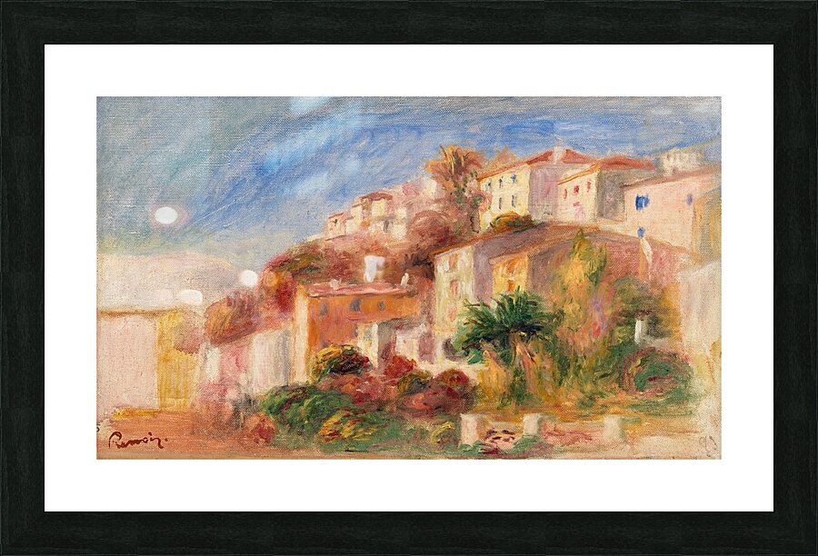 Pierre Auguste Renoir 1841 1919 View from the Garden of the Post Office Cagnes Village vu du jardin de la poste Cagnes 1908 Picture Frame print