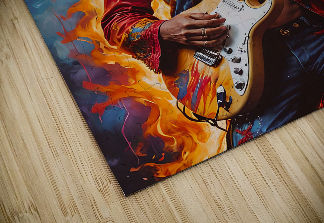 AI Art Pop Art Superstars Jimi Hendrix 2 by TOPARTGALLERY Wall Art