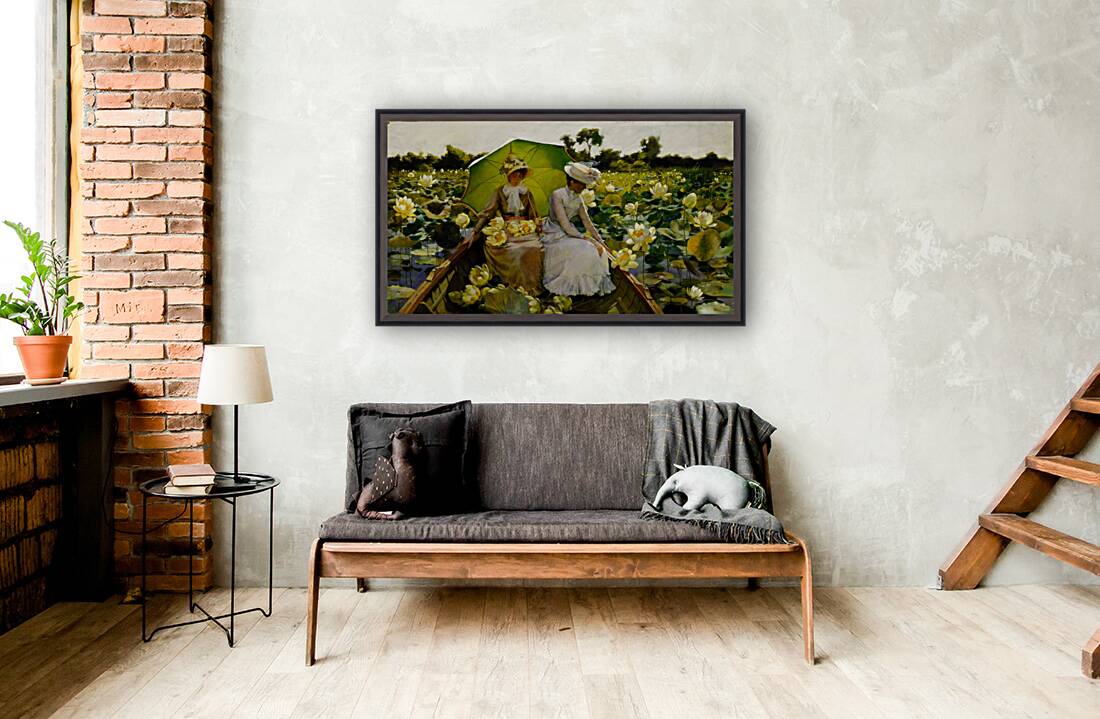 Charles Courtney Curran 1861 1942 Lotus Lilies  1888  Reproduction