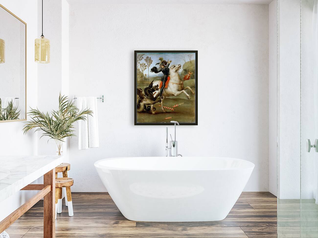 Raphael 1483 1520 St George Struggling with the Dragon Reproduction