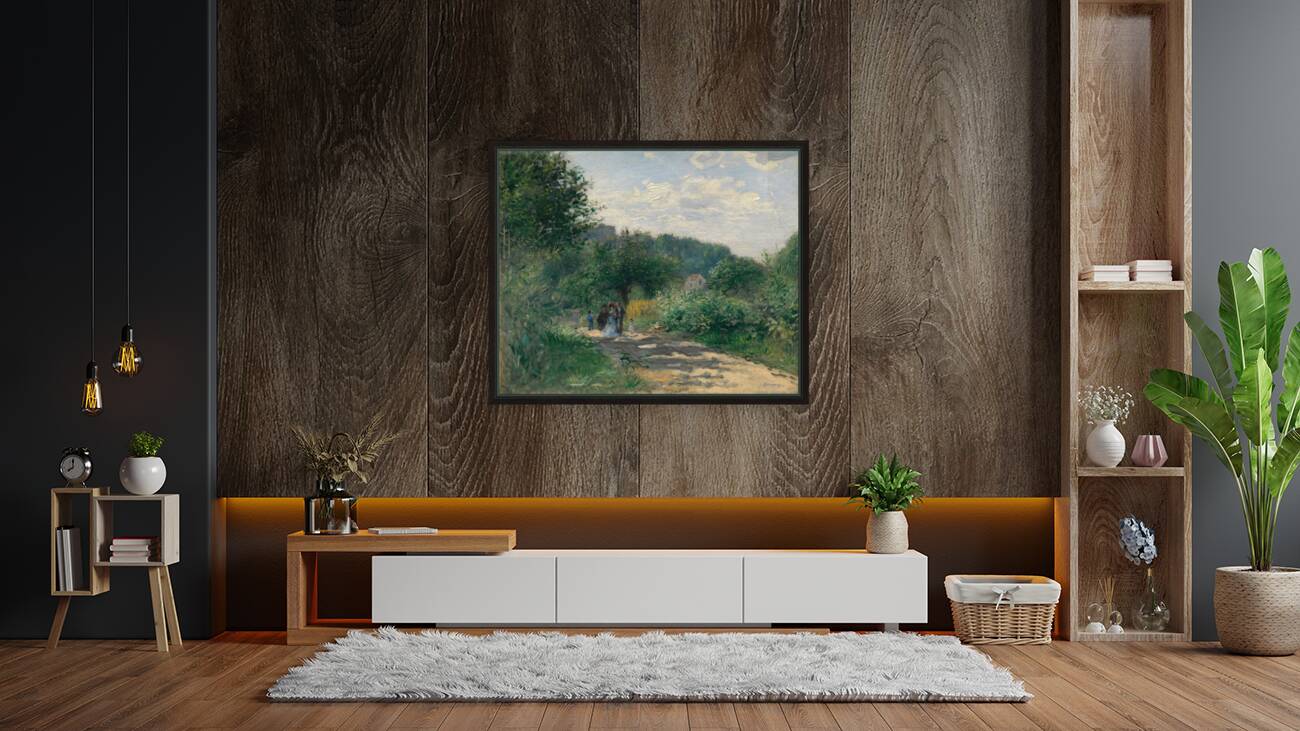 Pierre Auguste Renoir 1841 1919 A Road in Louveciennes 1870 Reproduction