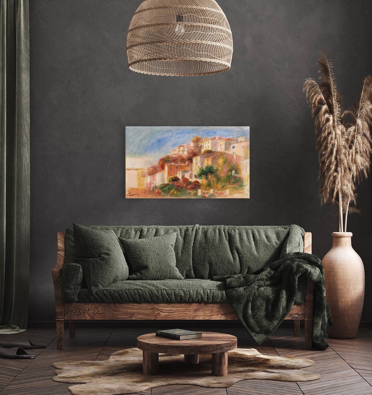 Pierre Auguste Renoir 1841 1919 View from the Garden of the Post Office Cagnes Village vu du jardin de la poste Cagnes 1908 Reproduction