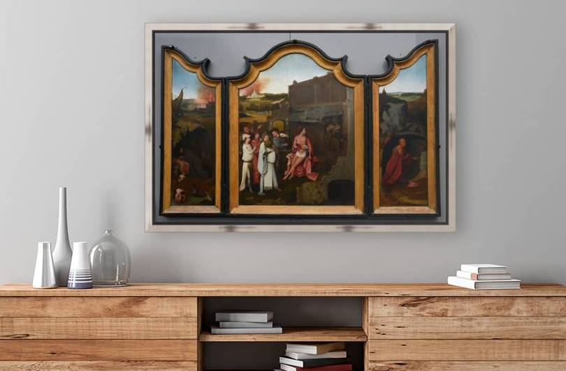 Hieronymus Bosch 1450 1516 Job Bosch Groningen Triptych ca 1500 with museum frame by TOPARTGALLERY