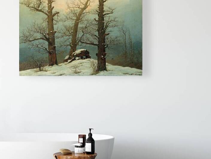 Caspar David Friedrich   Dolmen in snow by TOPARTGALLERY