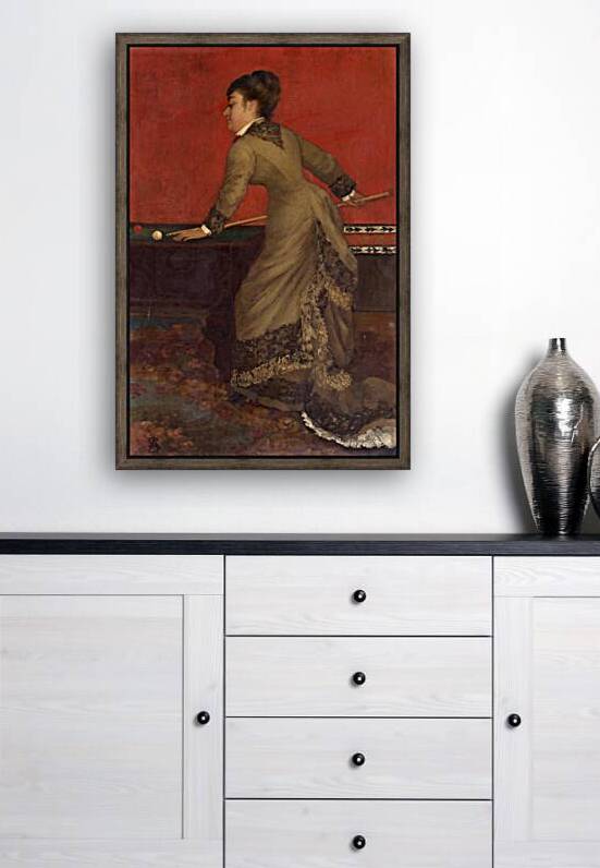 Alfred Stevens  - Elegant at Billiards by TOPARTGALLERY