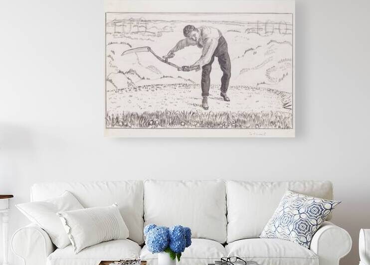Ferdinand Hodler  - The working mower by TOPARTGALLERY