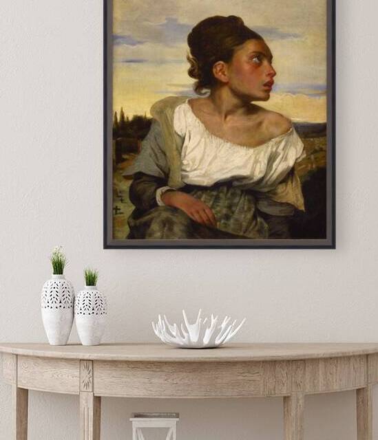 Eugene Delacroix   The Orphan Girl at the Cemeter by TOPARTGALLERY