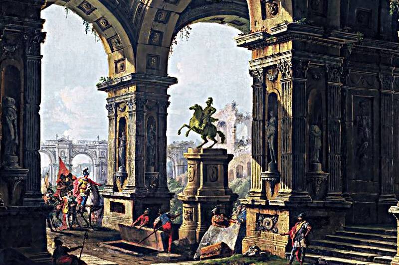 Antonio Joli -  Alexander Visiting the Tomb of Achilles 1700s by TOPARTGALLERY