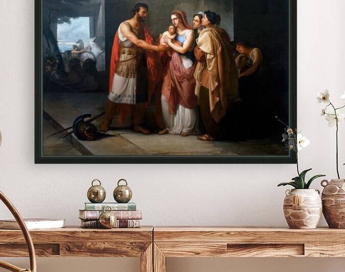 Francesco Hayez   - Hector greets Andromaca and Astyanax 1800s by TOPARTGALLERY