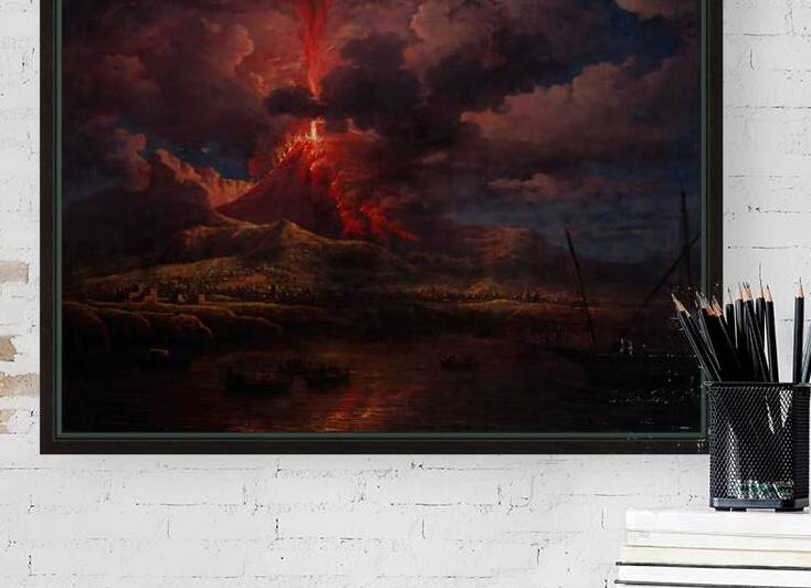 William Marlow - Vesuvius erupting at Night 1768 by TOPARTGALLERY