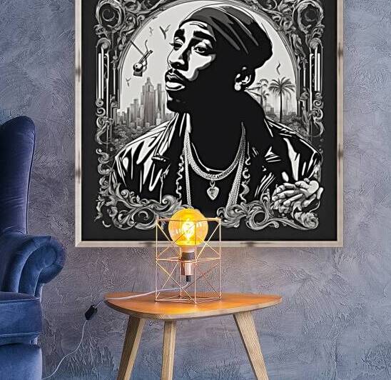 AI art 2PAC Tupac Shakur remembered 2 by TOPARTGALLERY