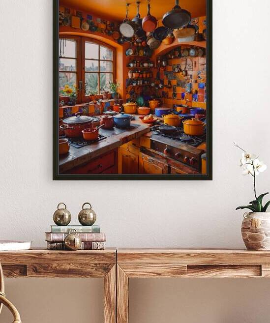 AI art Mexican Folk Art a traditional Mexican kitchen 2 by TOPARTGALLERY
