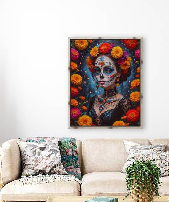AI art Mexican Folk Art a vibrant calavera catrina 1 by TOPARTGALLERY