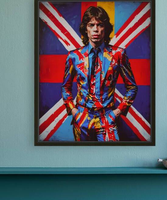 AI Art Pop Art Superstars Mick Jagger 2 by TOPARTGALLERY