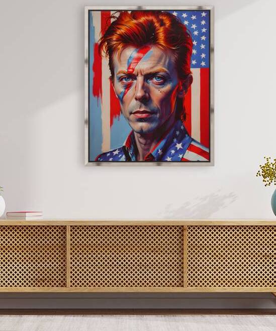 AI Art Pop Art Superstars David Bowie 1 by TOPARTGALLERY