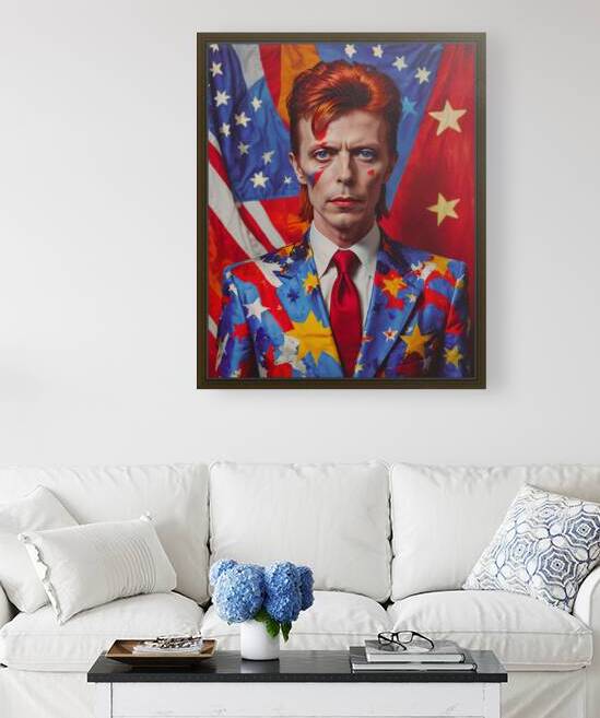 AI Art Pop Art Superstars David Bowie 2 by TOPARTGALLERY