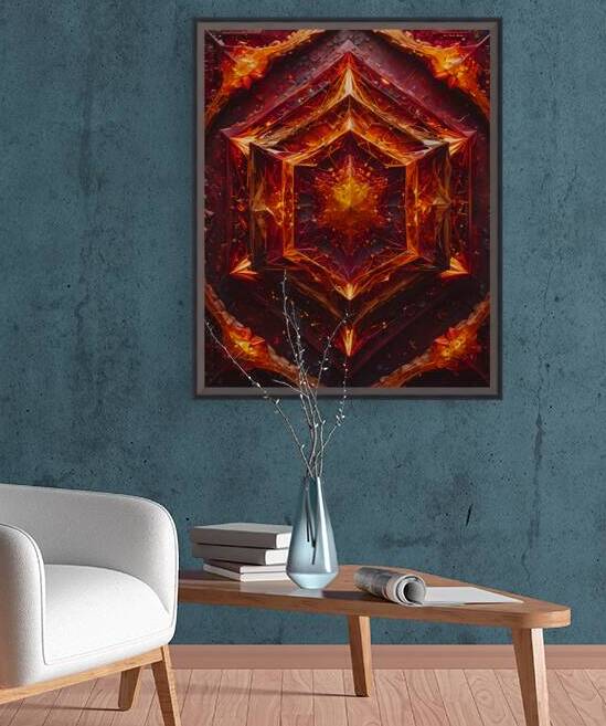  AI Art New Abstract Art hypnotic pentagon 2 by TOPARTGALLERY