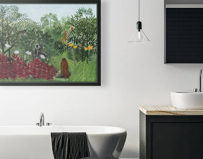 Henri Rousseau Tropical Forest with Monkeys 1910 by TOPARTGALLERY