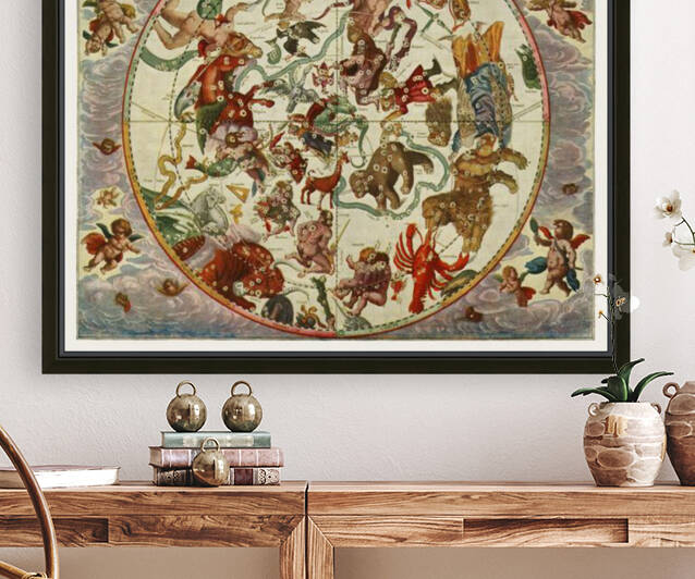 Andreas Cellari The northern stellar hemisphere of antiquity from The Harmonia Macrocosmica by TOPARTGALLERY